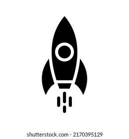 Rocket icon. launch sign.  vector illustration