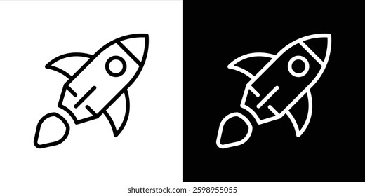 rocket icon. launch spaceship, contain startup business symbol sign icon. vector illustration