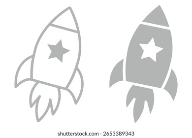 Rocket icon. Rocket launch icon vector illustration eps 10.