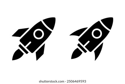 Rocket icon. Rocket launched icon.
