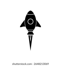 rocket icon, rocket launched icon, growth, startup, flat vector illustration simple design.