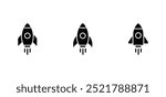 Rocket icon. Rocket launched icon vector.