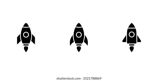 Ícone do foguete. Foguete lançado ícone vetor.