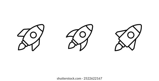 Rocket icon. Rocket launched icon vector.