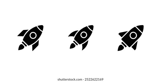Rocket icon. Rocket launched icon vector.