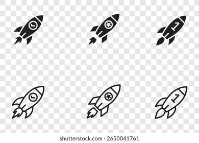 Rocket icon. Rocket launched icon vector.