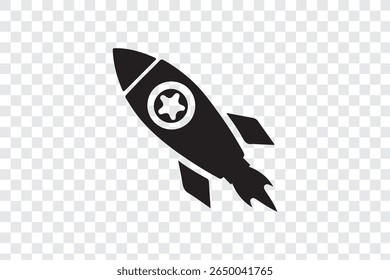 Rocket icon. Rocket launched icon vector.