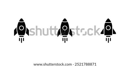 Rocket icon. Rocket launched icon vector.