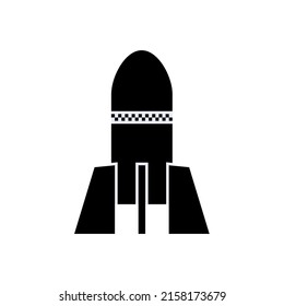 Rocket Icon. Launching Symbol - Vector.  Applied for Design, Presentation, Website or Apps Elements.