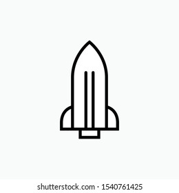 Rocket Icon - Launching Vector, Sign and Symbol for Design, Presentation, Website or Apps Elements.