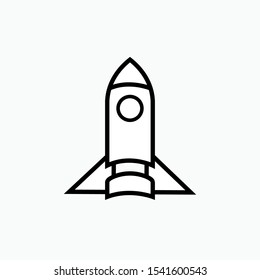Rocket Icon - Launching Vector, Sign and Symbol for Design, Presentation, Website or Apps Elements.