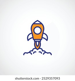 Icono de cohete o diseño de logotipo Ilustración vectorial de símbolo de signo aislado - icono de Vector de estilo de línea de alta calidad adecuado para diseñadores, desarrolladores web, pantallas y Sitios web