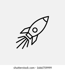 Rocket Symbol Logo Design, Startsymbol. einfache Vektorillustration