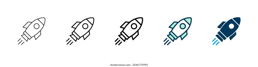 Rocket icon logo design. Startup sign and symbol. rocket launcher icon