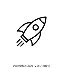 Rocket icon logo design. Startup sign and symbol. rocket launcher icon