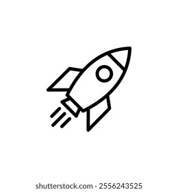 Rocket icon logo design. Startup sign and symbol. rocket launcher icon