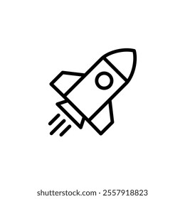 Rocket icon logo design. Startup sign and symbol. rocket launcher icon