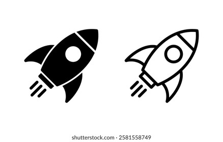 Rocket icon logo design. Startup sign and symbol. rocket launcher icon