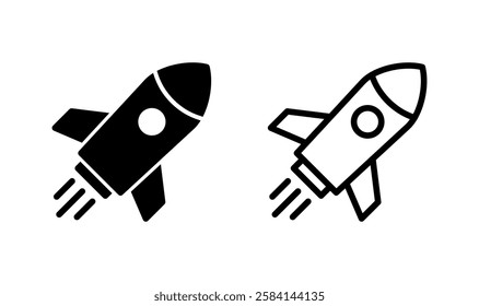 Rocket icon logo design. Startup sign and symbol. rocket launcher icon