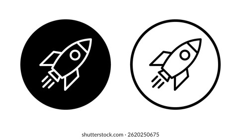 Rocket icon logo design. Startup sign and symbol. rocket launcher icon