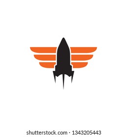 Rocket icon logo design template