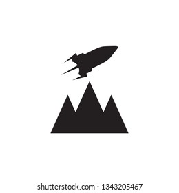 Rocket icon logo design template
