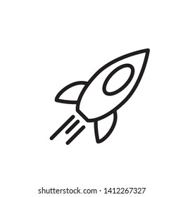 rocket icon, logo design template 
