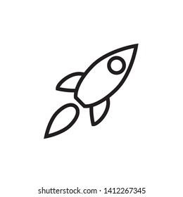 rocket icon, logo design template 