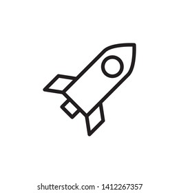 rocket icon, logo design template 