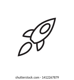 rocket icon, logo design template 