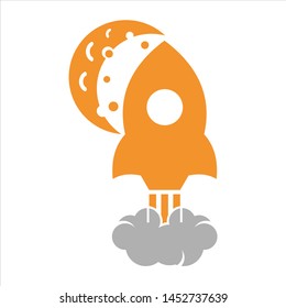 Rocket icon logo design template illustration