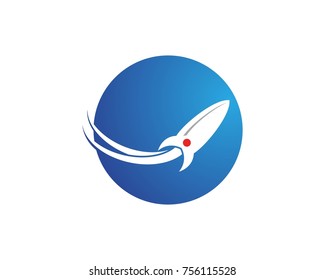 Rocket icon logo design template