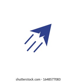 Rocket icon logo design vector illustration template