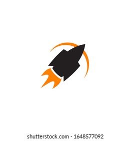 Rocket icon logo design vector illustration template