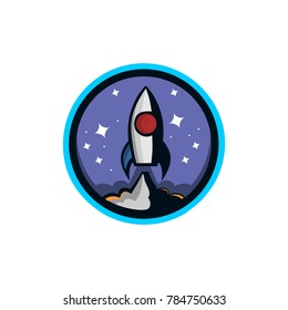 Rocket icon and logo illustration
