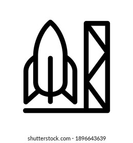 rocket icon or logo isolated sign symbol vector illustration - high quality black style vector icons
