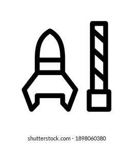 rocket icon or logo isolated sign symbol vector illustration - high quality black style vector icons
