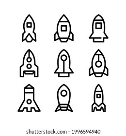 rocket icon or logo isolated sign symbol vector illustration - Collection of high quality black style vector icons
