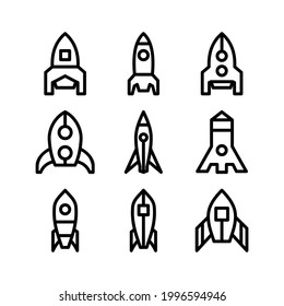 rocket icon or logo isolated sign symbol vector illustration - Collection of high quality black style vector icons

