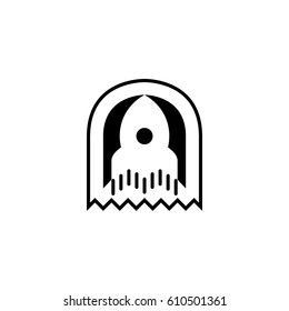 Rocket icon. Logo template