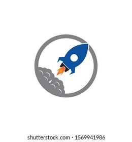Rocket icon logo vector design illustration