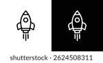 Rocket icon. Logotype vector set