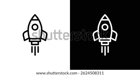 Rocket icon. Logotype vector set