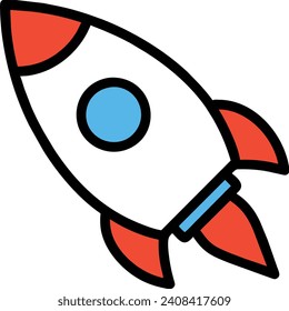 rocket icon modern style vector