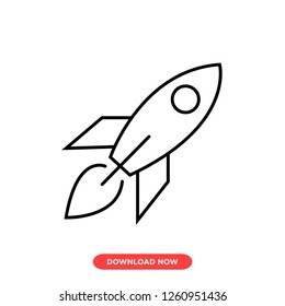 Rocket Icon Modern Vector Style