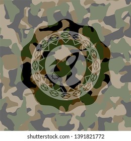 rocket icon on camo pattern