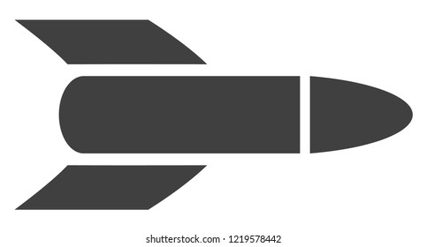 Rocket icon on a white background. Isolated rocket symbol with flat style.