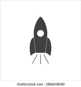 rocket icon on white background. EPS 10 vector