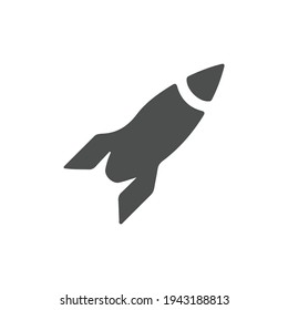 rocket icon, on white background