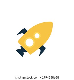 rocket icon on a white background vector illustration